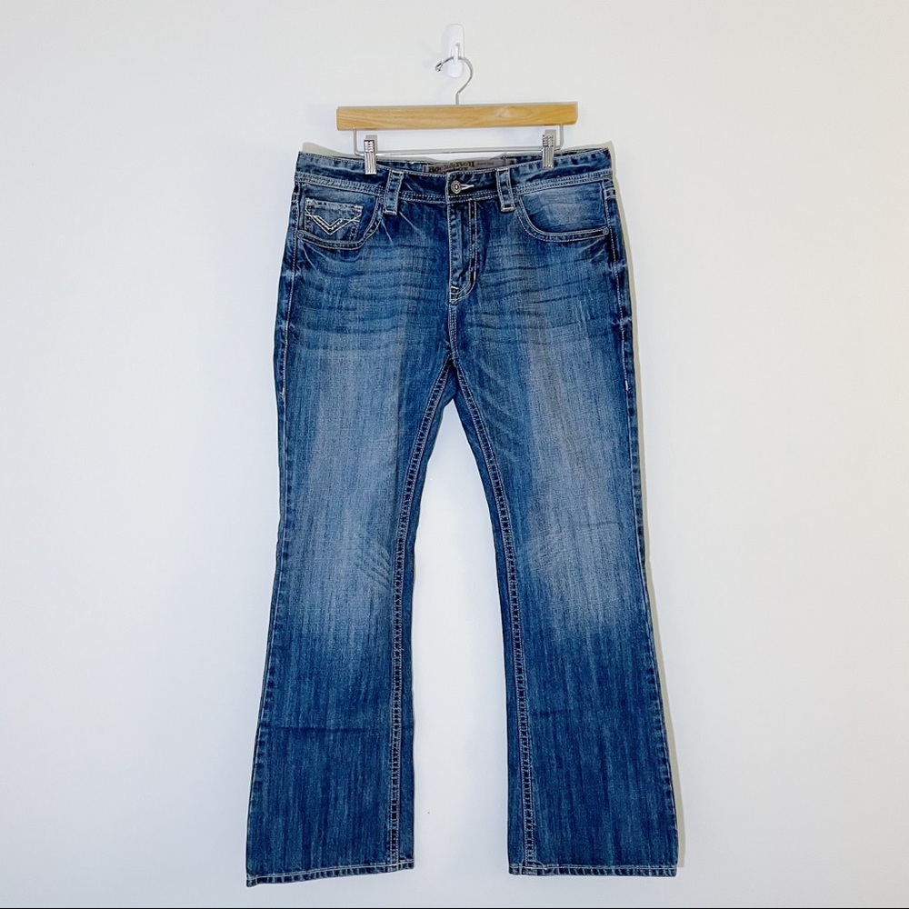 Men’s Rock & Roll Cowboy Medium Wash Jeans Size 36x34